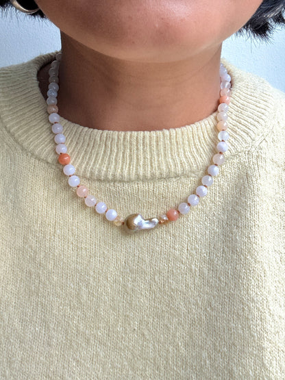 Baroque Embrace Aventurine Necklace - One Of A Kind