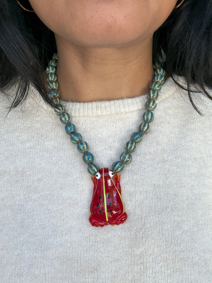 Whimsy Hopper Ruby Necklace