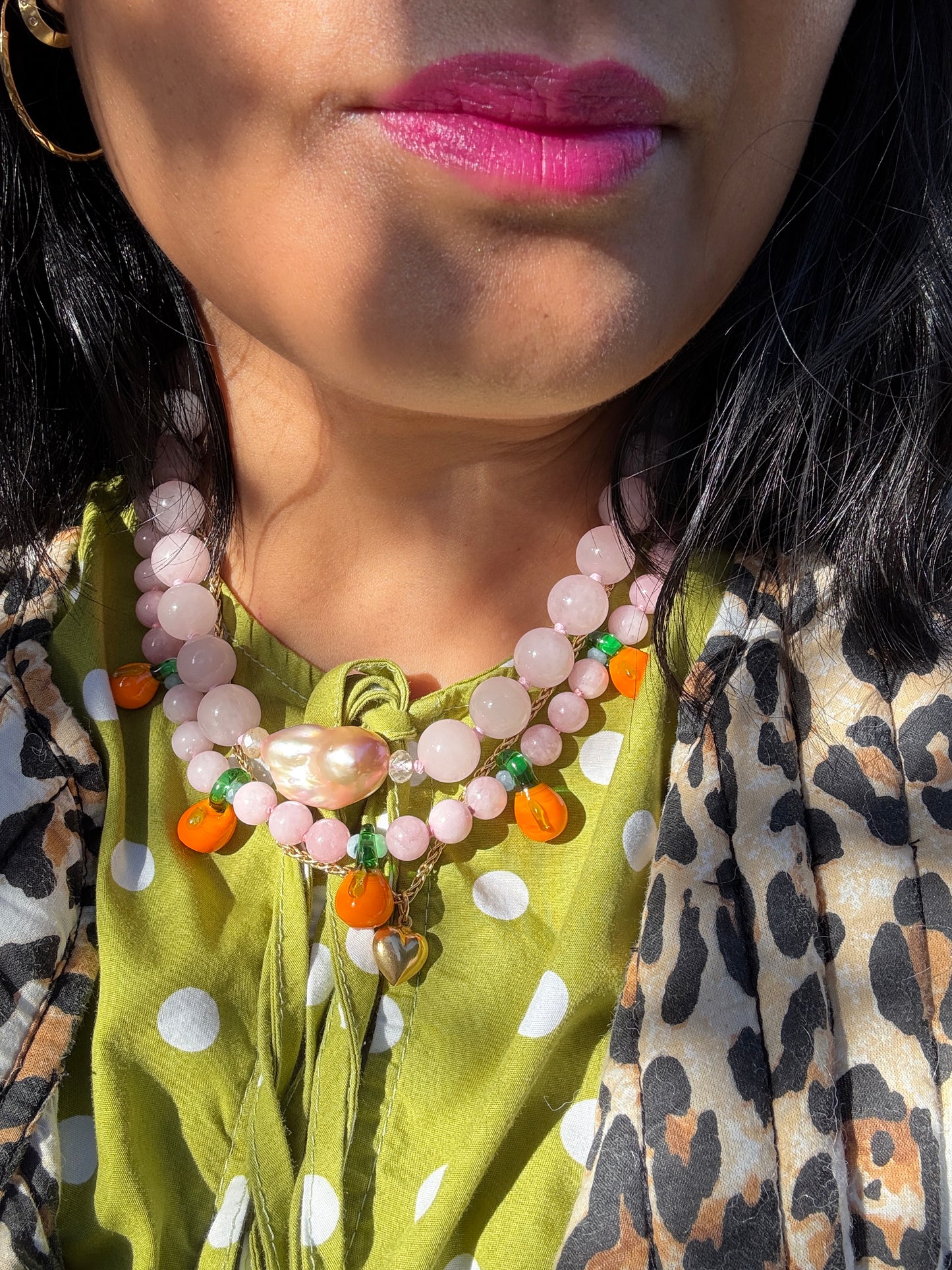 Baroque Embrace Deluxe Rose Necklace