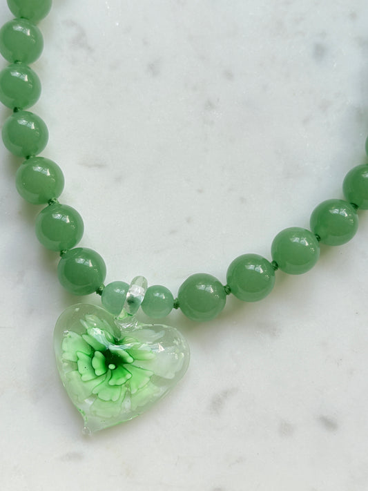 Heart In Bloom Meadow Necklace - One Of A Kind