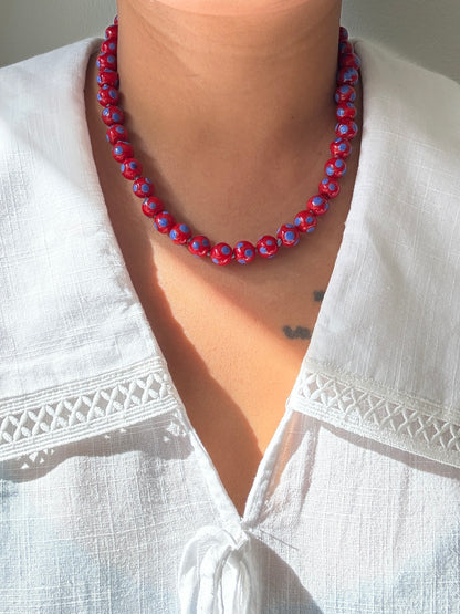 Scarlet Polka Love Bold Necklace - Limited