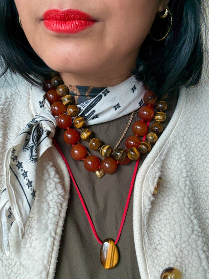 Cinnamon Bold Deluxe Necklace - One Of A Kind