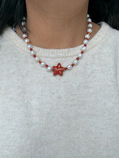 Pearly Star Necklace