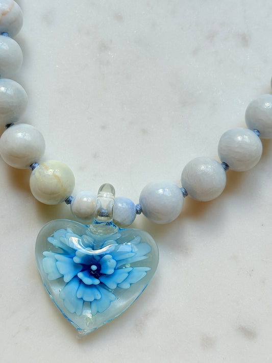 Heart In Bloom Sky Necklace - Limited
