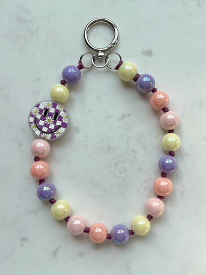 Spring Smiley Deluxe Phone Chain - One Of A Kind