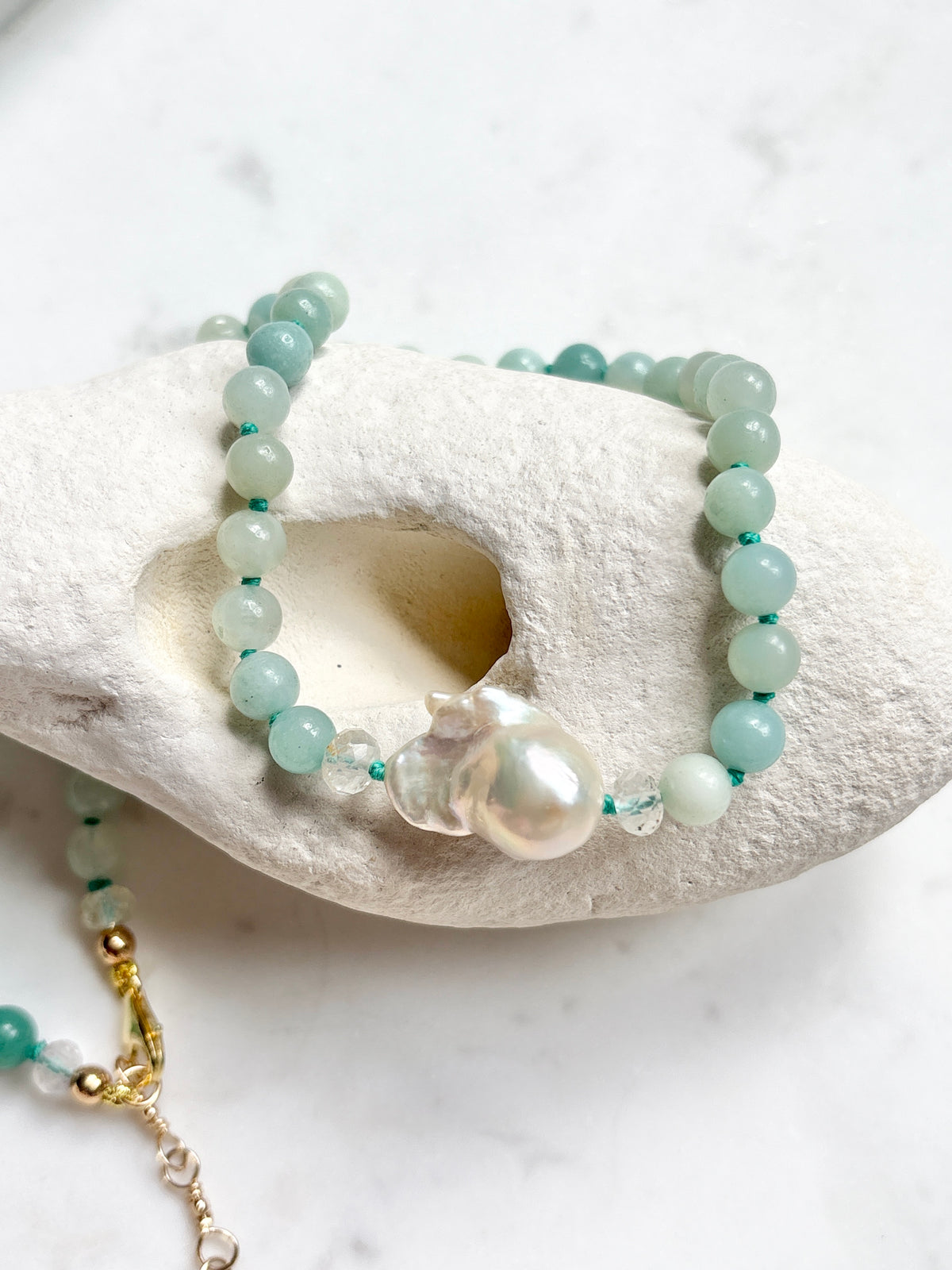 Baroque Embrace Amazonite Necklace - Limited