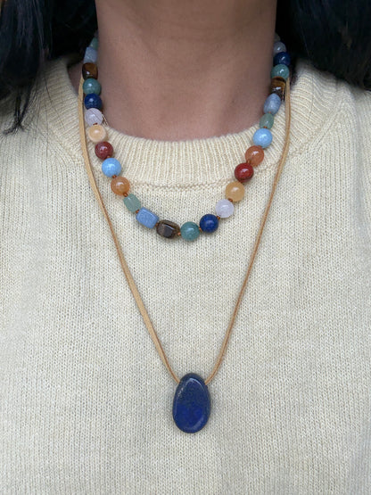 Lapis Lazuli Pebble Pendant