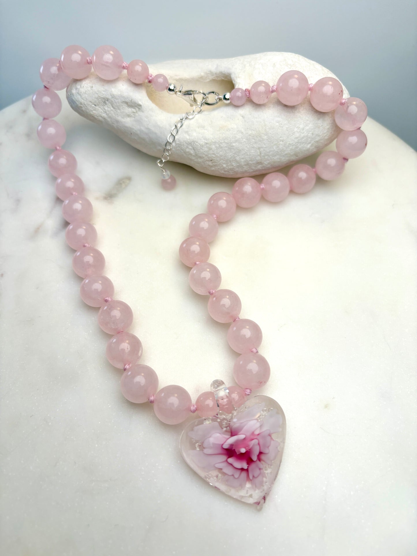 Heart In Bloom Blush Necklace - One Of A Kind