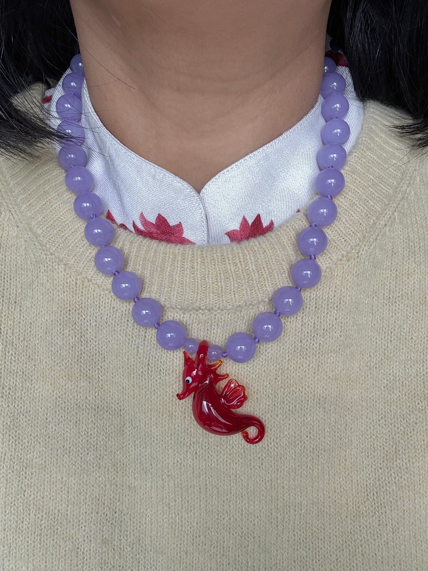 Sassy Sea Stead Lavender Flame Necklace - Limited