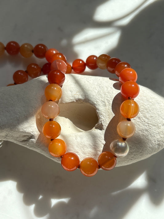 Carnelian O’Clock Necklace