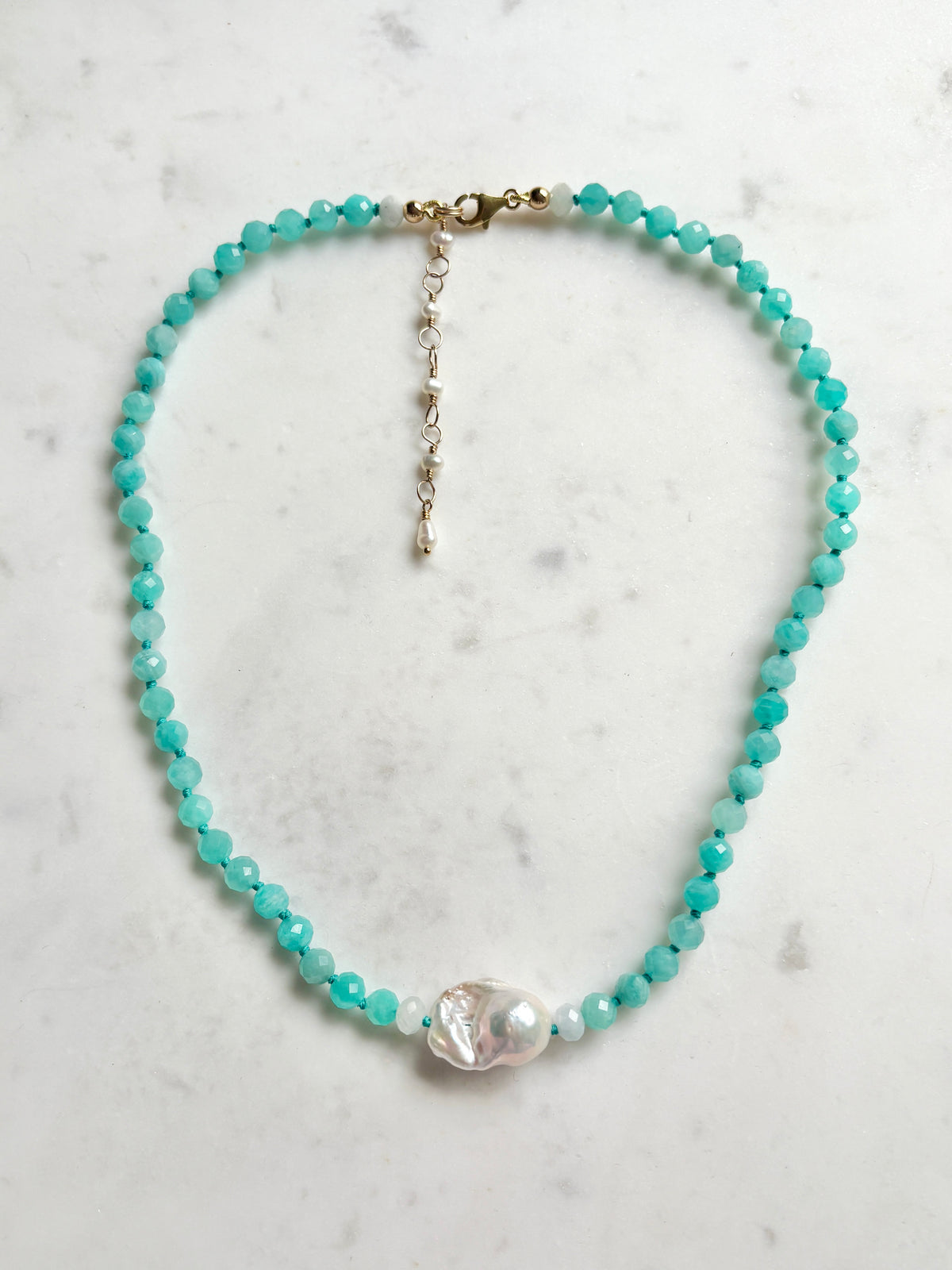 Facets Embrace Amazonite Necklace - Limited