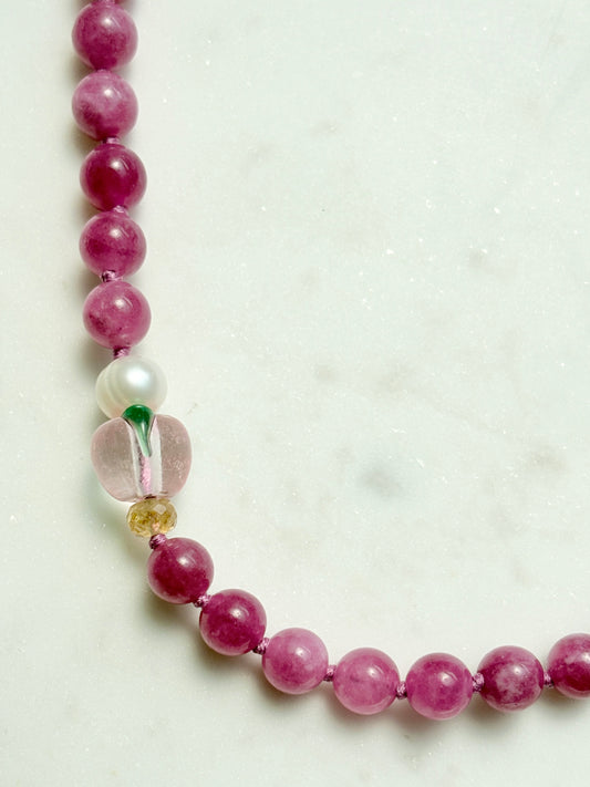 Peach Fruit Loops Necklace - Limited