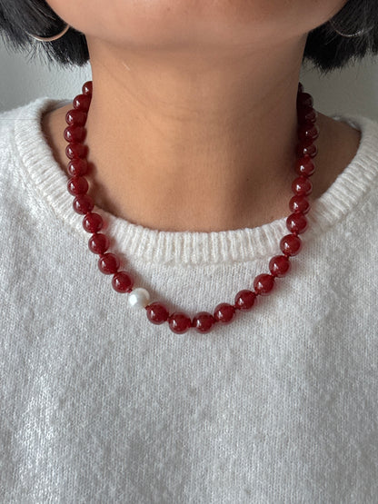 Red Carnelian O’Clock Necklace
