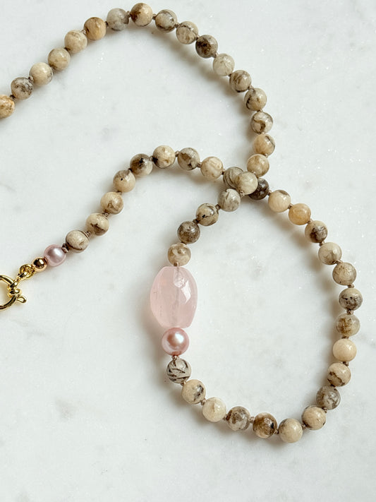 Pebble Pop Rose Necklace - Limited