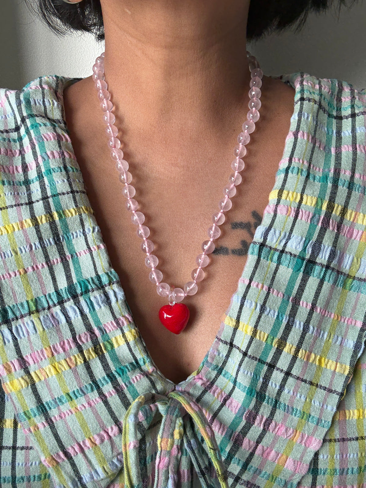 Groovy Heart Blush Necklace - Limited