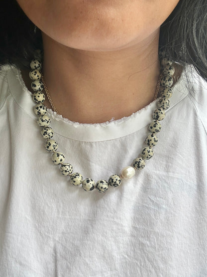 Dalmatian Jasper O’Clock Necklace