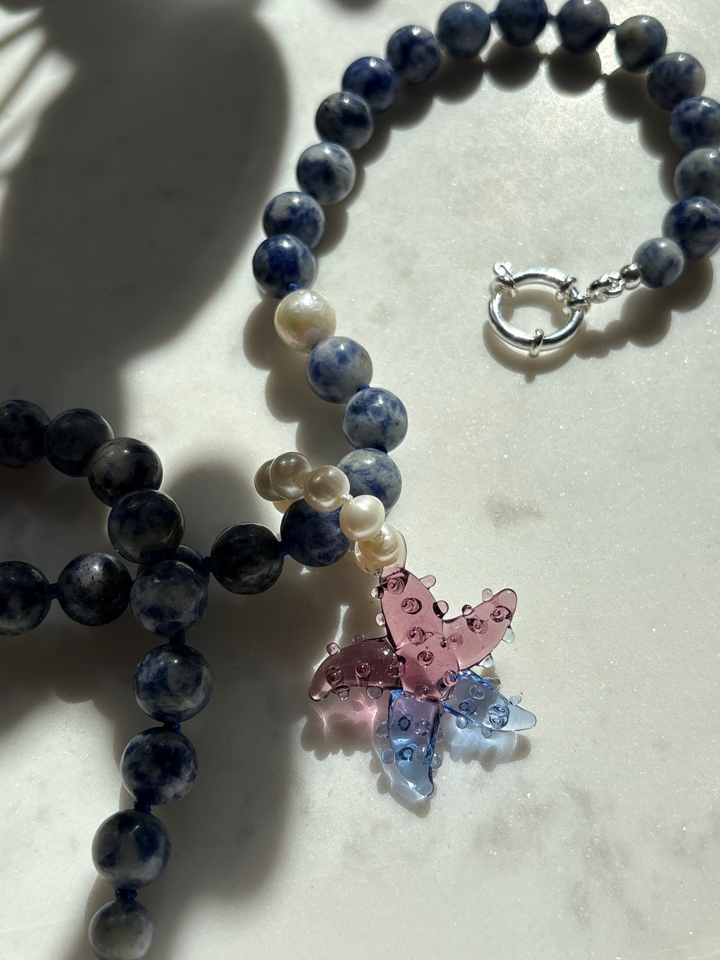 Blue Spot Jasper O’Clock Necklace