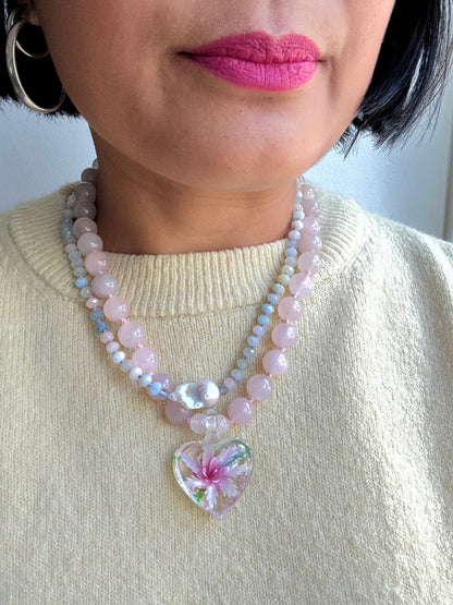 Facets Embrace Morganite Necklace - One Of A Kind