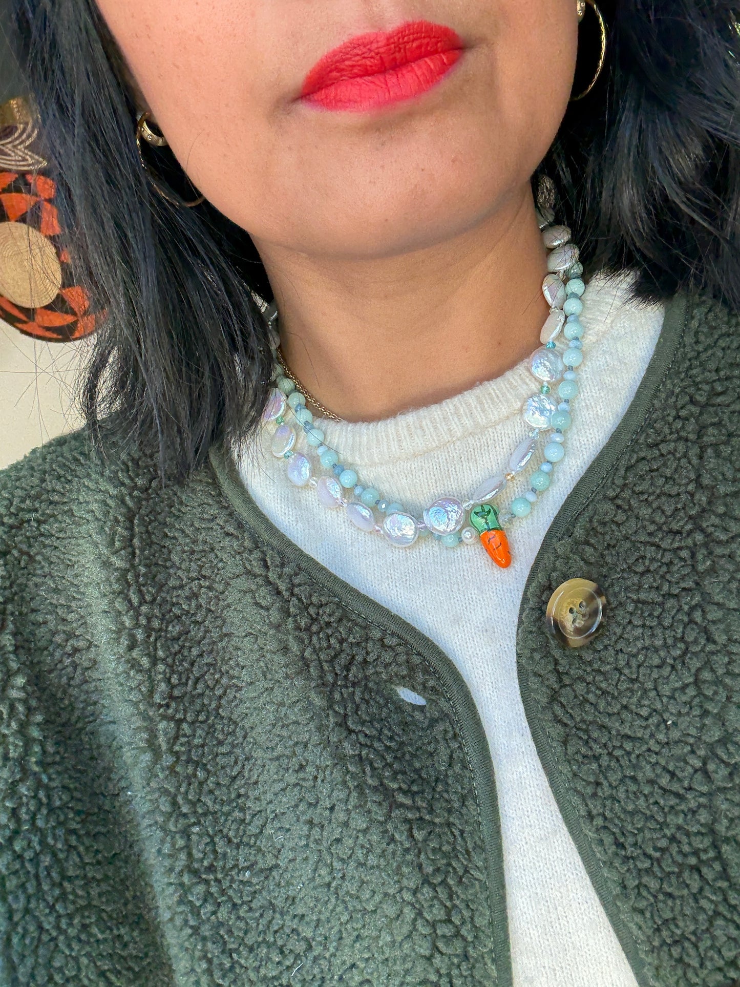 Plucked Carrot  Necklace