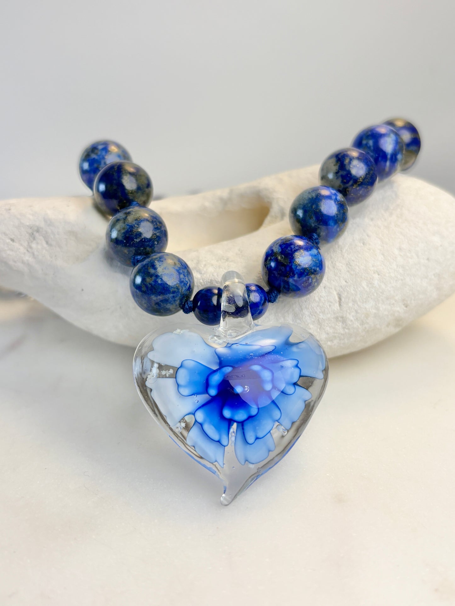 Heart In Bloom Abyss Necklace - One Of A Kind
