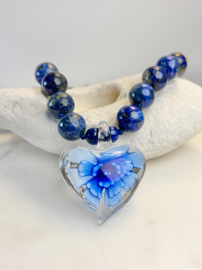 Heart In Bloom Abyss Necklace - One Of A Kind