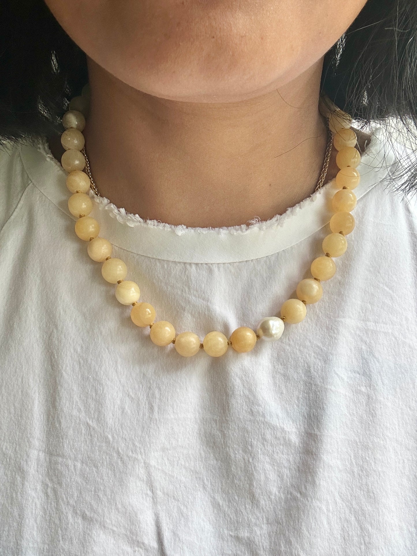Calcite O’Clock Necklace