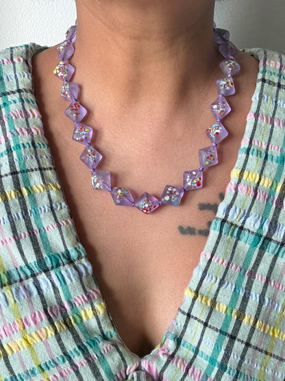 Birthday Sprinkles Lavender Bold Necklace - Limited