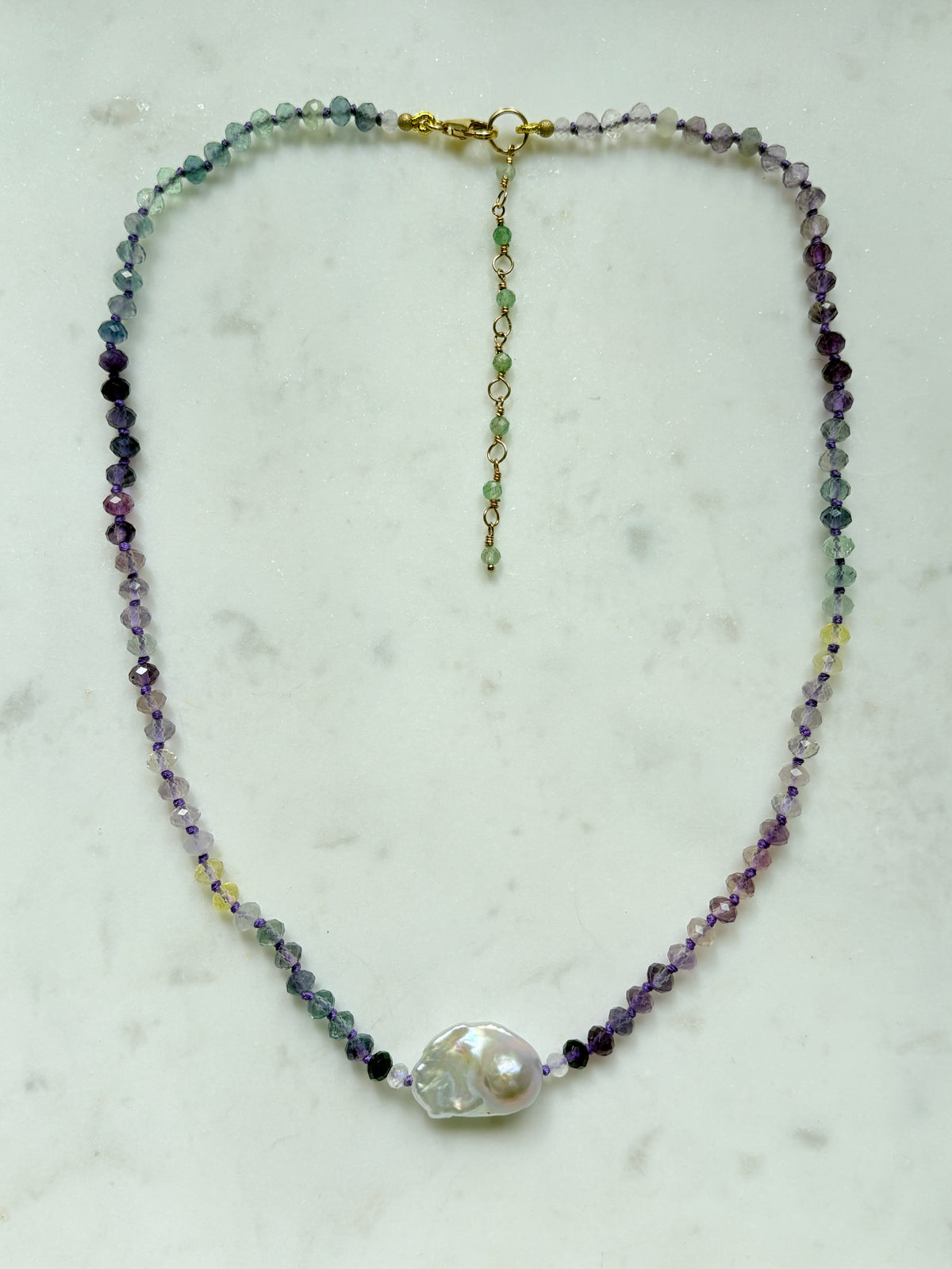 Facets Embrace Fluorite Necklace - Limited