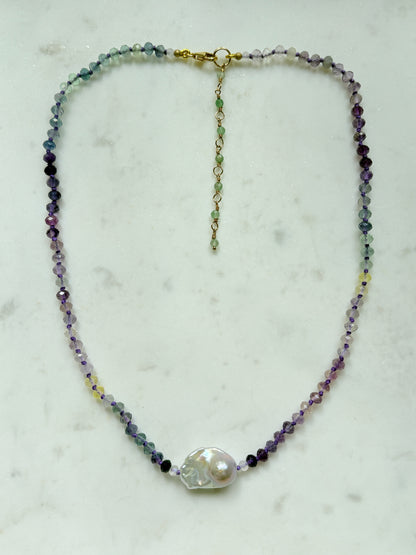Facets Embrace Fluorite Necklace - Limited