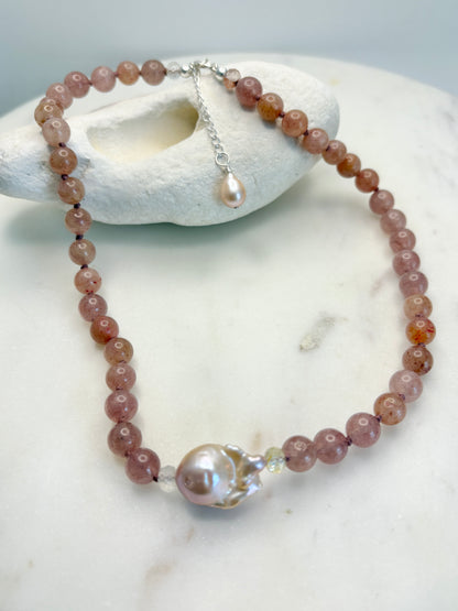 Baroque Embrace Rose Necklace