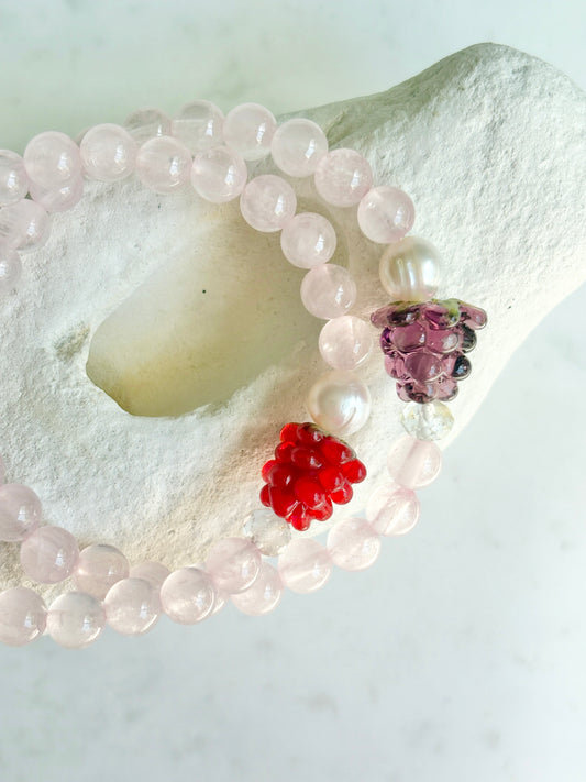 Raspberry Fruit Loops Bracelet