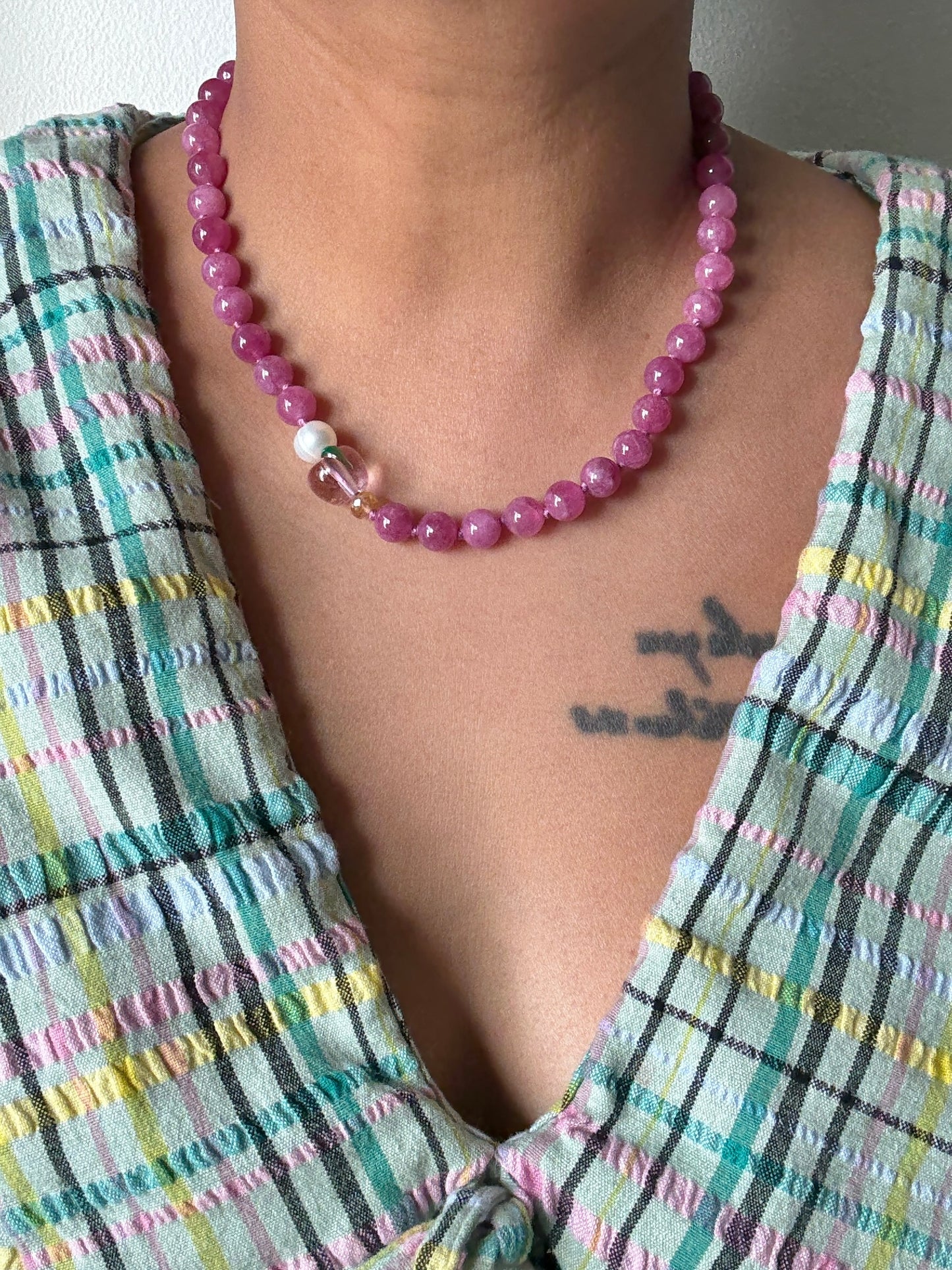 Peach Fruit Loops Necklace - Limited
