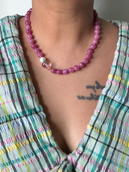 Peach Fruit Loops Necklace - Limited