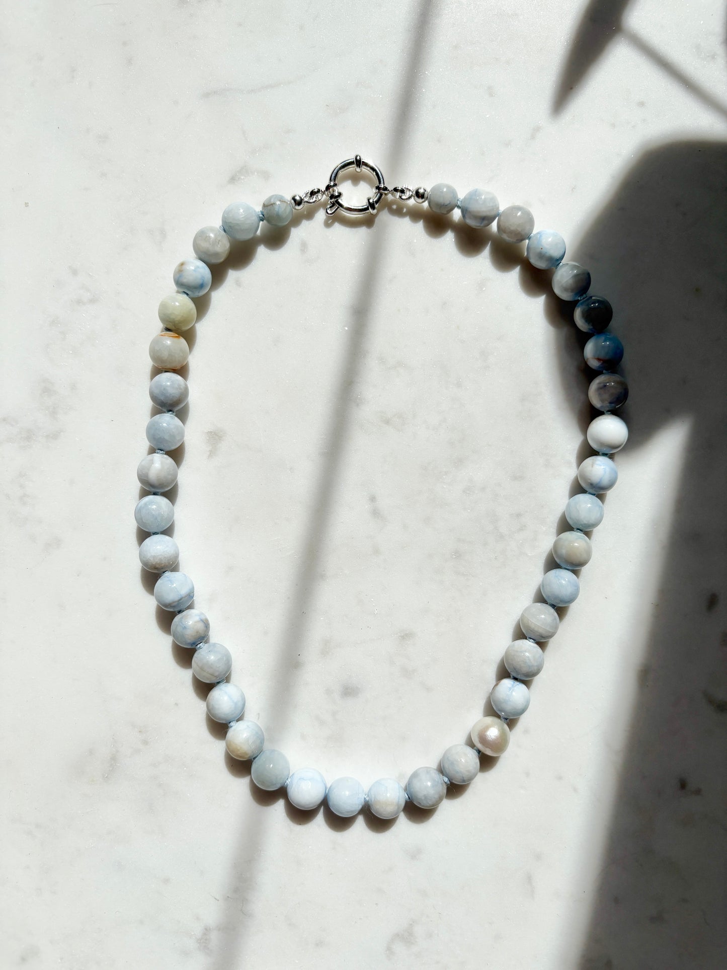 Persian Gulf Chalcedony O’Clock Necklace