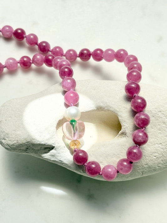 Peach Fruit Loops Necklace - Limited