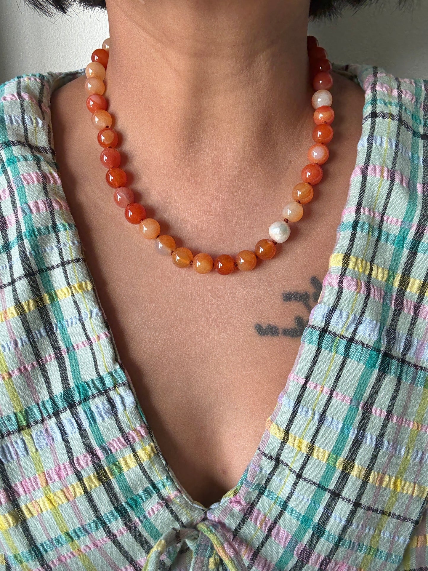 Carnelian O’Clock Necklace