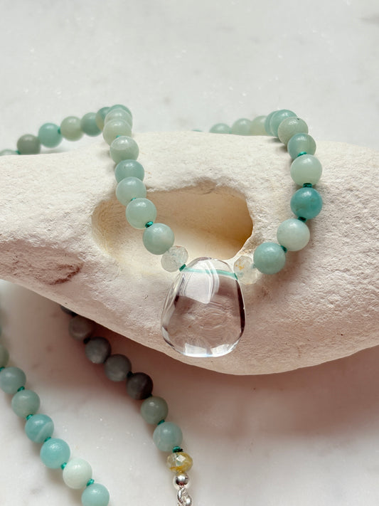 Dew Droplet Amzonite Necklace - Limited