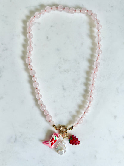 Bootiful Raspberry Bites Necklace