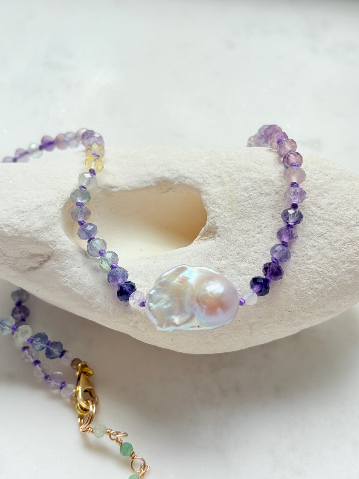 Facets Embrace Fluorite Necklace - Limited