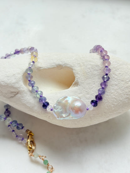 Facets Embrace Fluorite Necklace - Limited