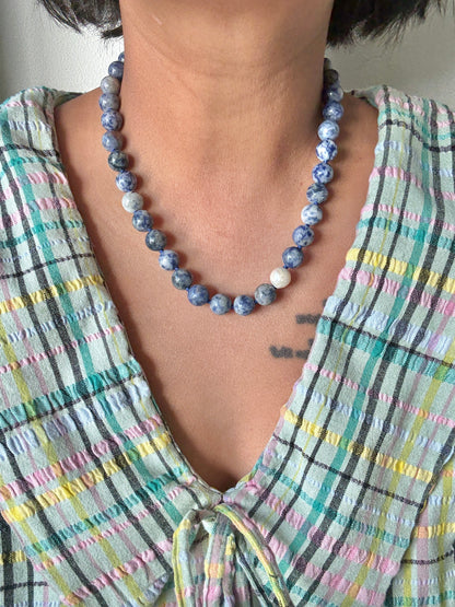 Blue Spot Jasper O’Clock Necklace