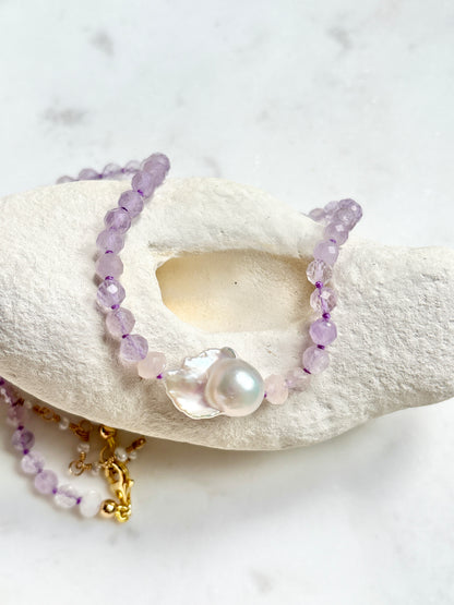 Facets Embrace Lavender Necklace - Limited