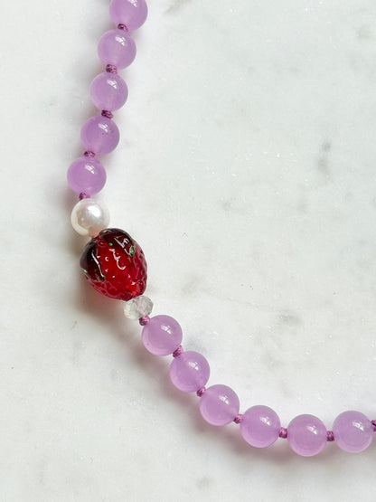 Strawberry Fruit Loops Necklace