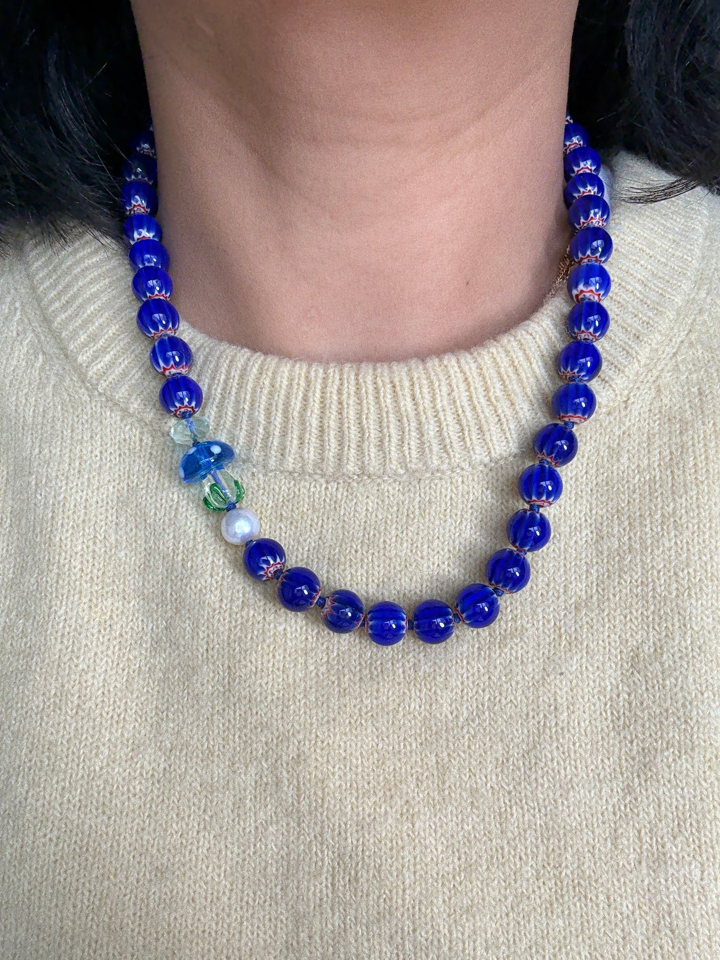 A Side Of Fungi Cobalt Necklace - Limited