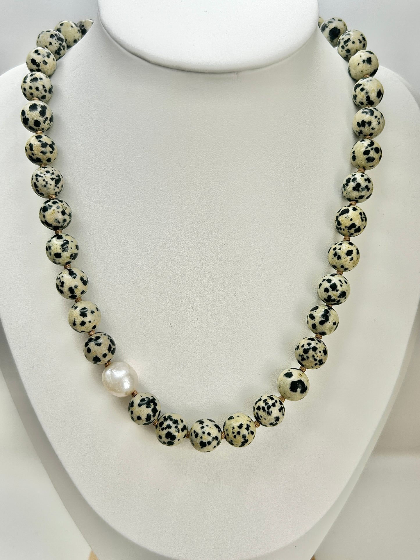 Dalmatian Jasper O’Clock Necklace