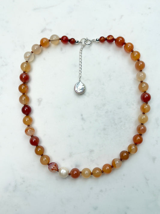 Carnelian O’Clock Necklace