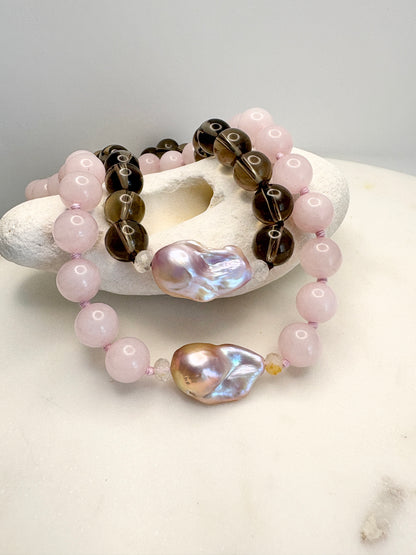 Baroque Embrace Deluxe Rose Necklace