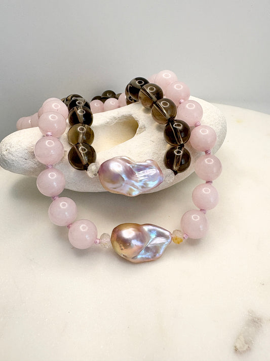 Baroque Embrace Deluxe Rose Necklace