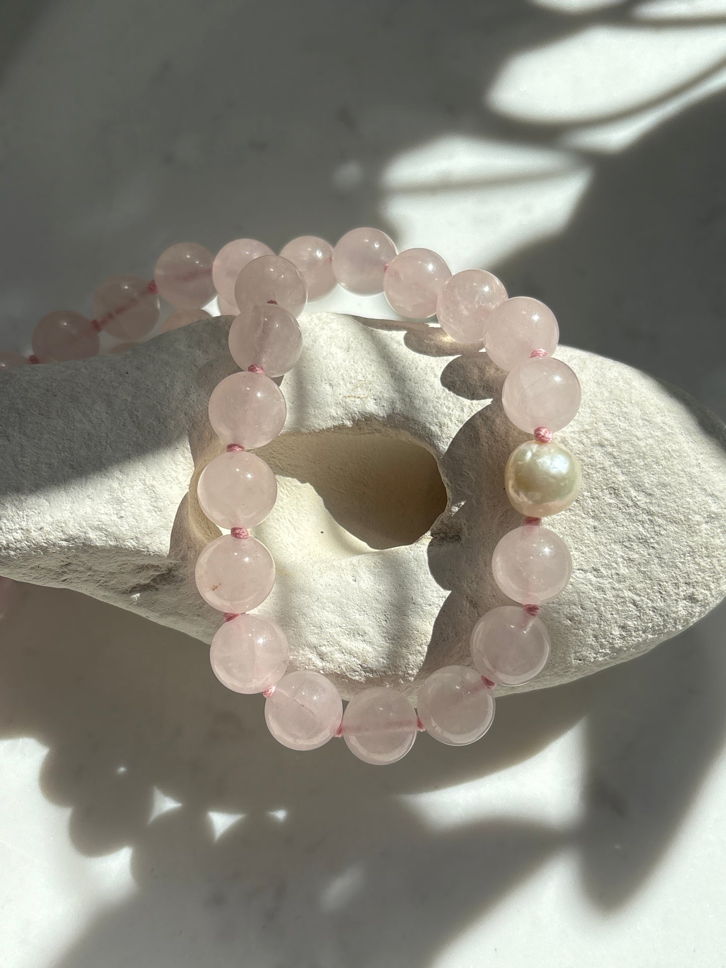 Rose Quartz O’Clock Necklace
