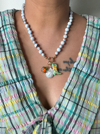 Bootiful Persimmon Bites Necklace